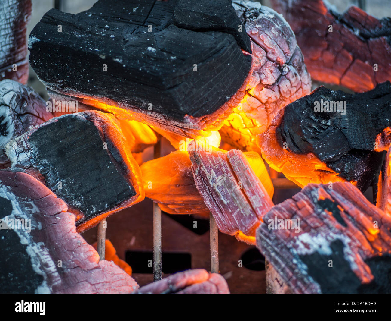 fire burning charcoal Stock Photo Alamy
