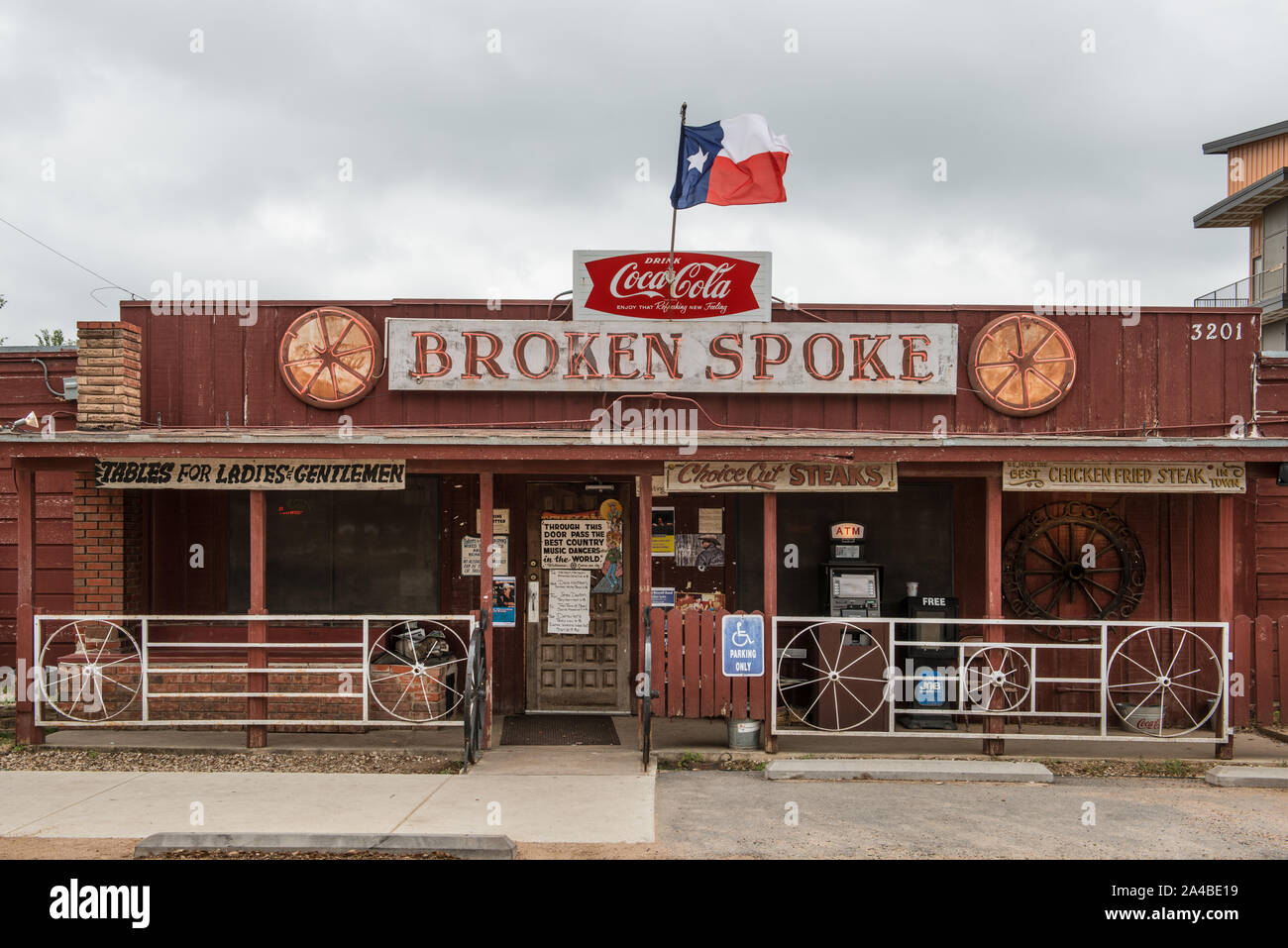 The broken spoke, austin hires stock photography and images Alamy