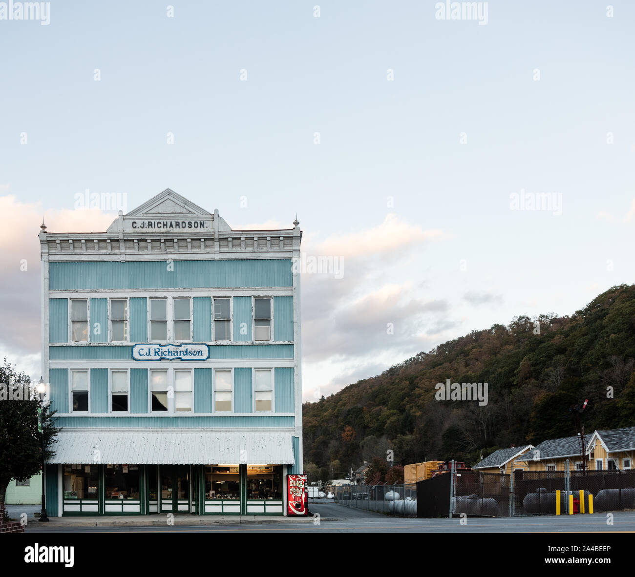 The C.J. Richardson Hardware Building in Marlinton, West Virginia Stock