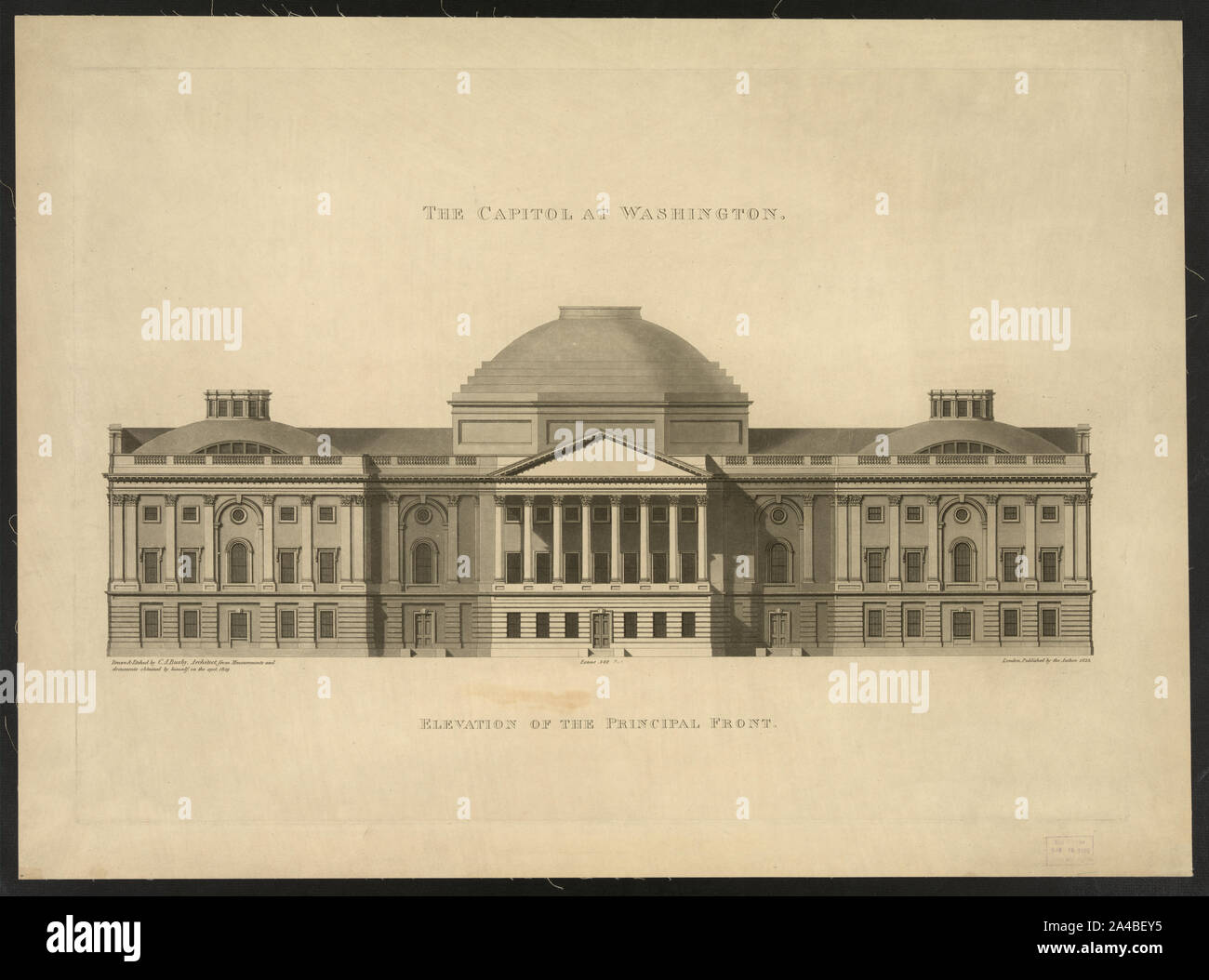 The Capitol at Washington. Elevation of the principal front / drawn