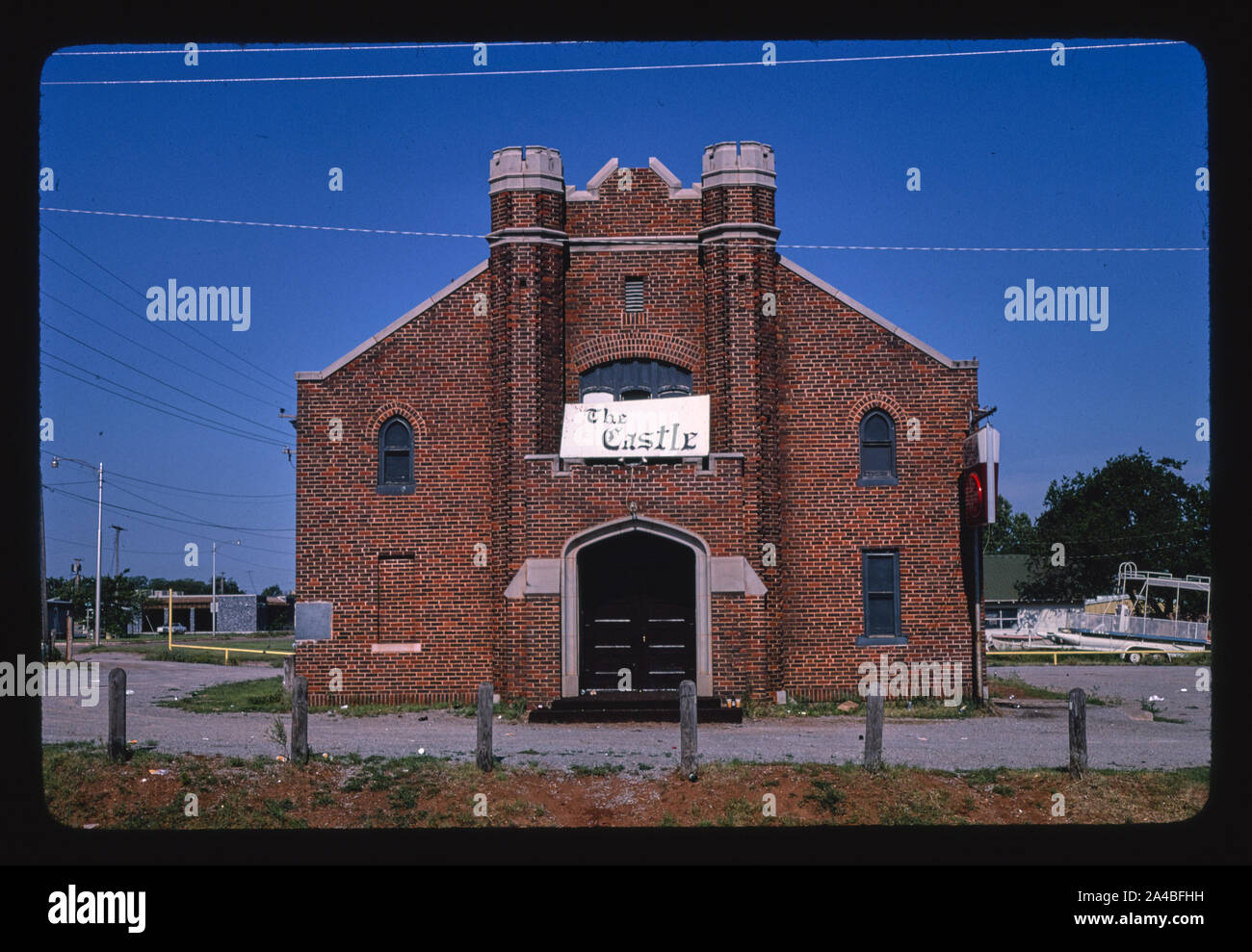 The Castle Club (church), 9th Street, Canute, Oklahoma Stock Photo Alamy