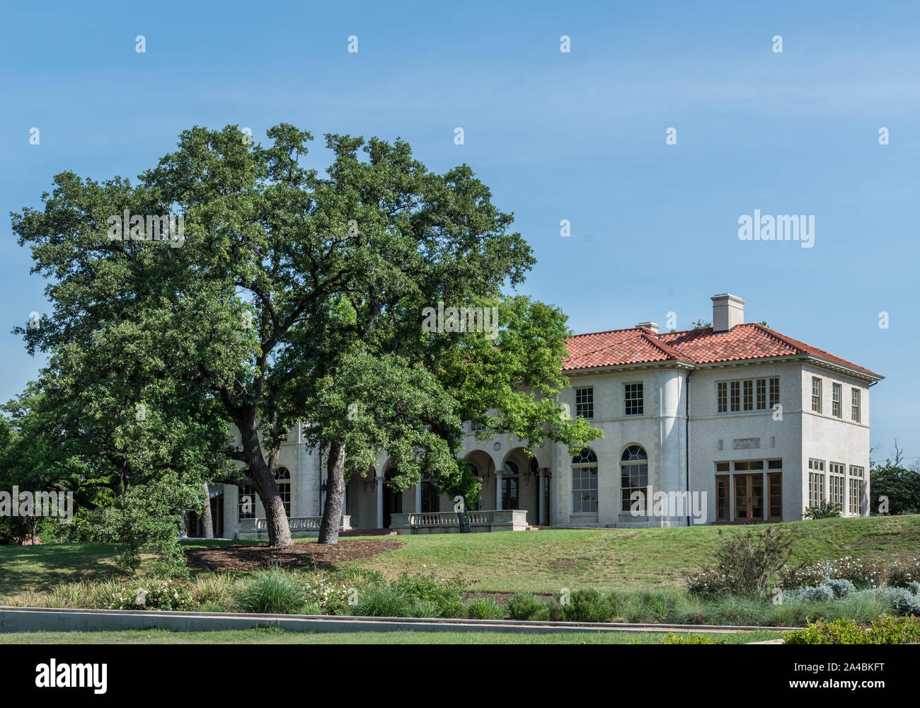 The Commodore Perry Estate home (but NOT that of THE Commodore Oliver Hazard Perry, hero of the Battle of Lake Erie), in Austin, Texas Stock Photo