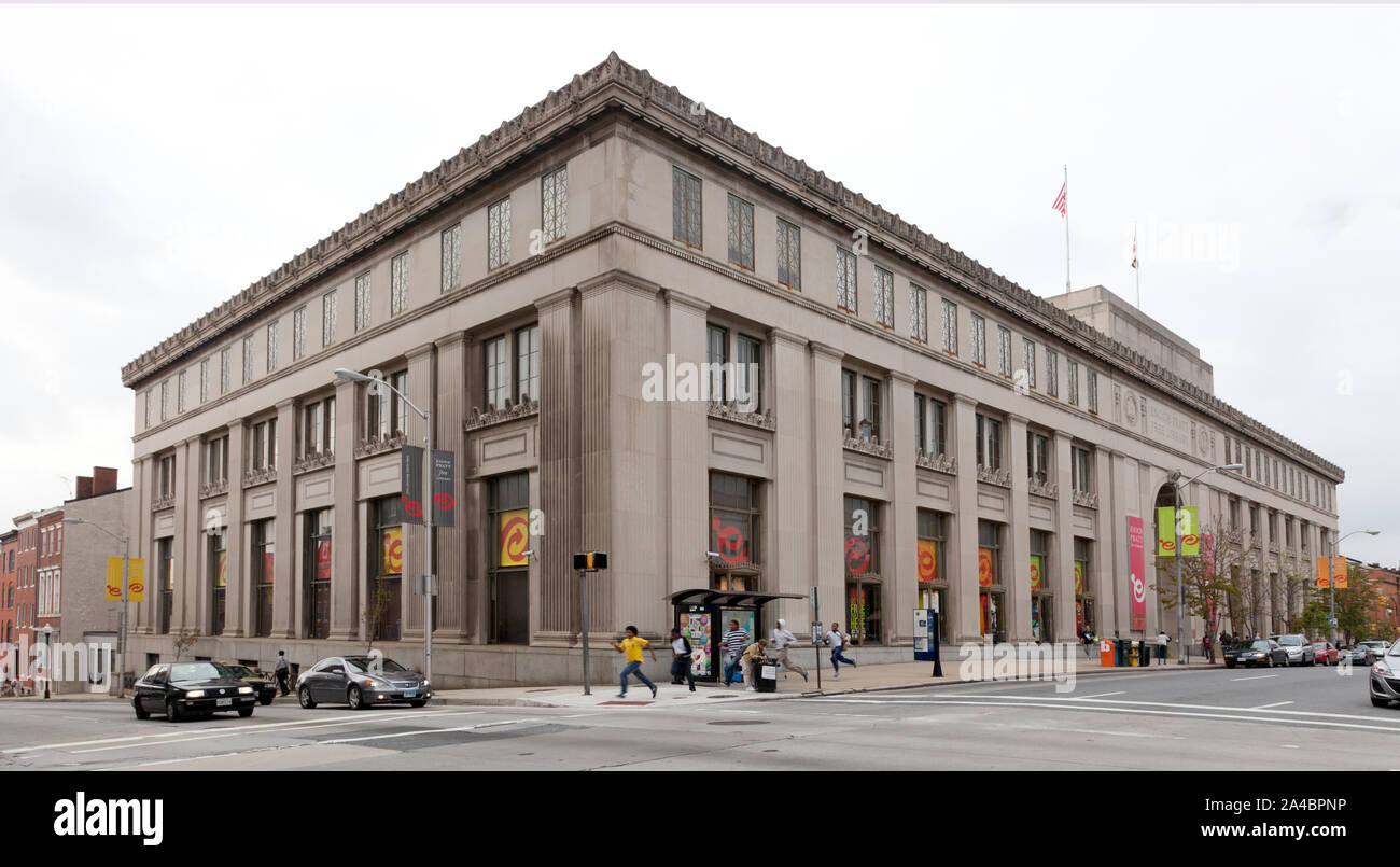 The Enoch Pratt Free Library, located in Baltimore, Maryland, is one of