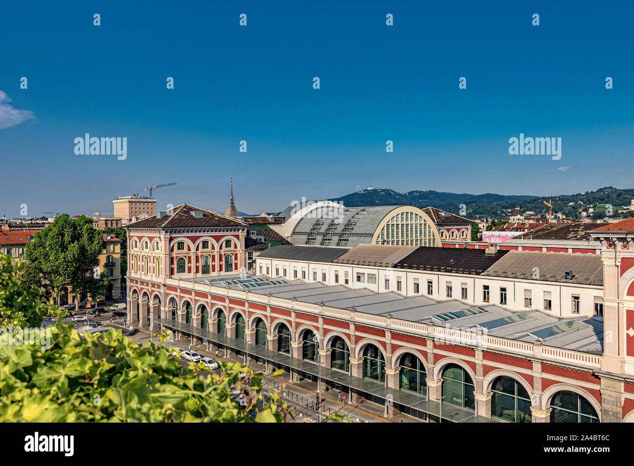 The beautiful exterior of Torino Porta Nuova railway station, the main