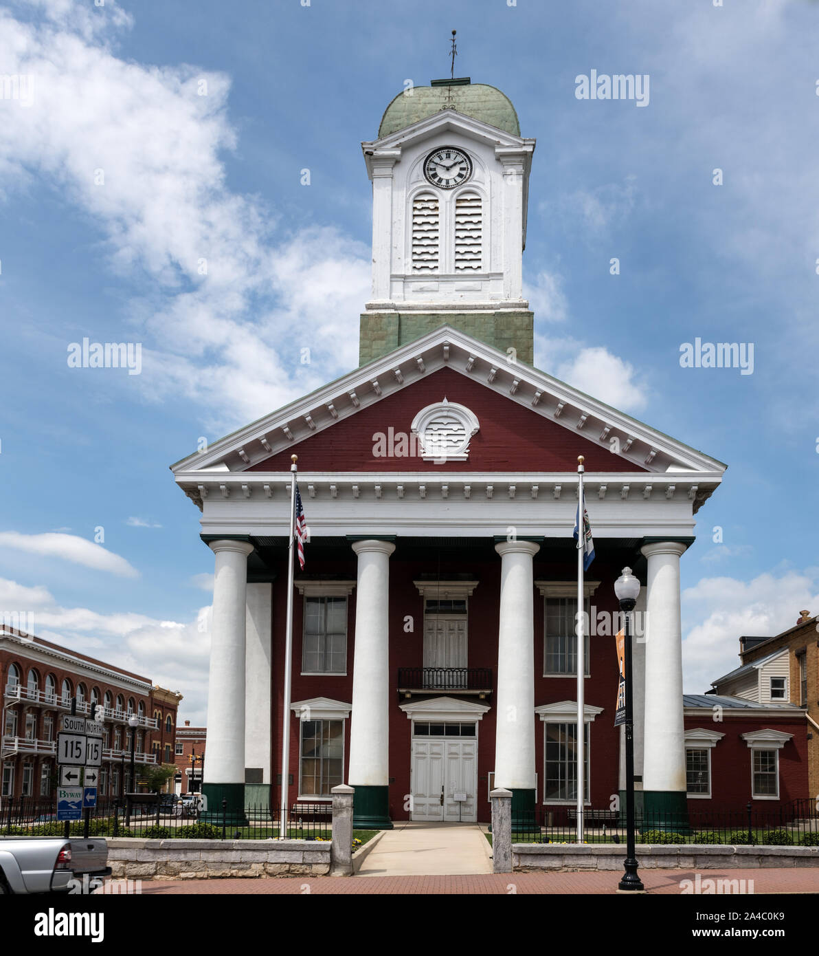 The Jefferson County Courthouse in Charles Town, West Virginia Stock