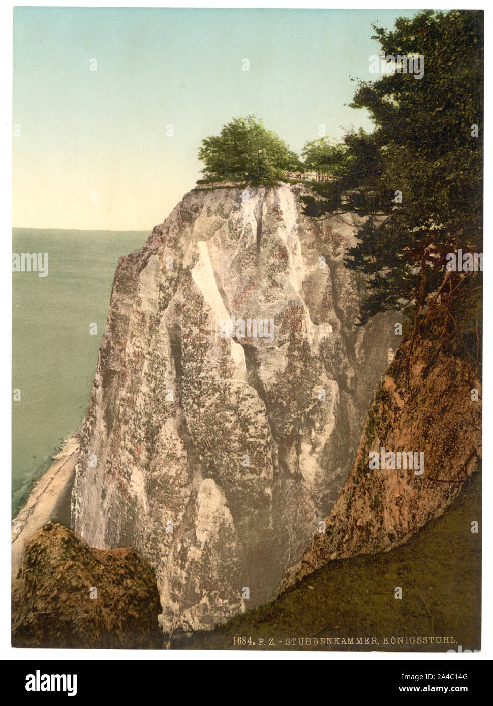 The Konigsstuhl, seen from north, Stubbenkammer, Isle of Rugen, Germany ...