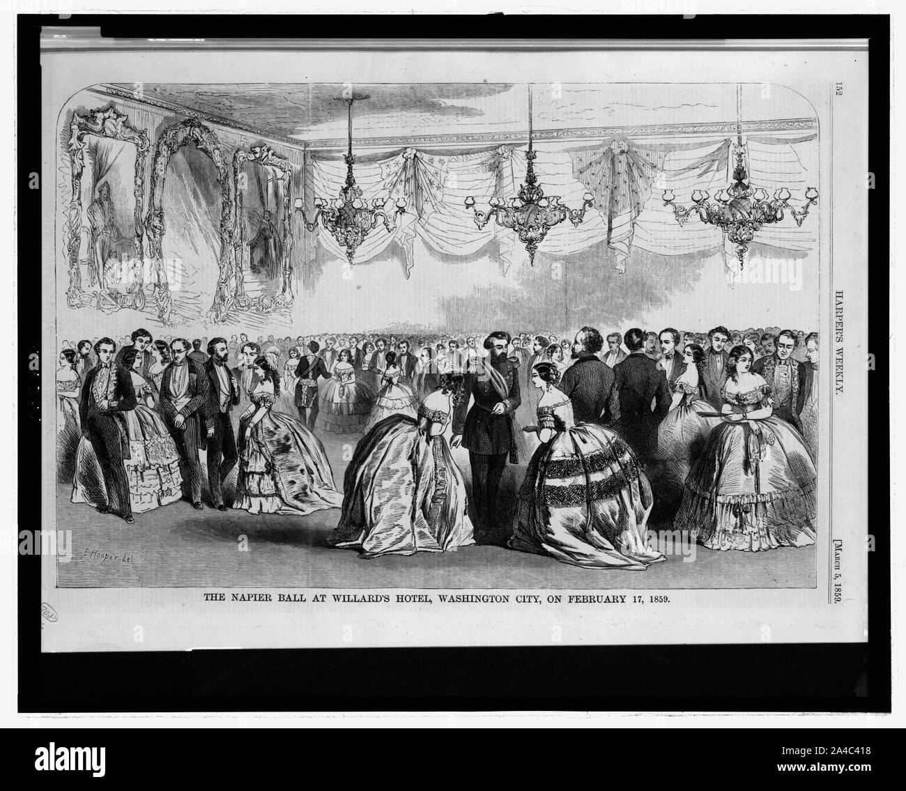 WILLARD/'S HOTEL WASHINGTON PRESENTATION OF AMERICAN LADY TO JAPANESE EMBASSADOR