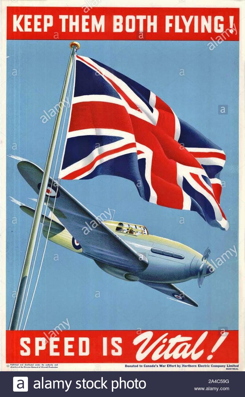SKILLED HANDS NEEDED TO KEEP AIRCRAFT FLYING British WW2 Propaganda Poster R.A.F