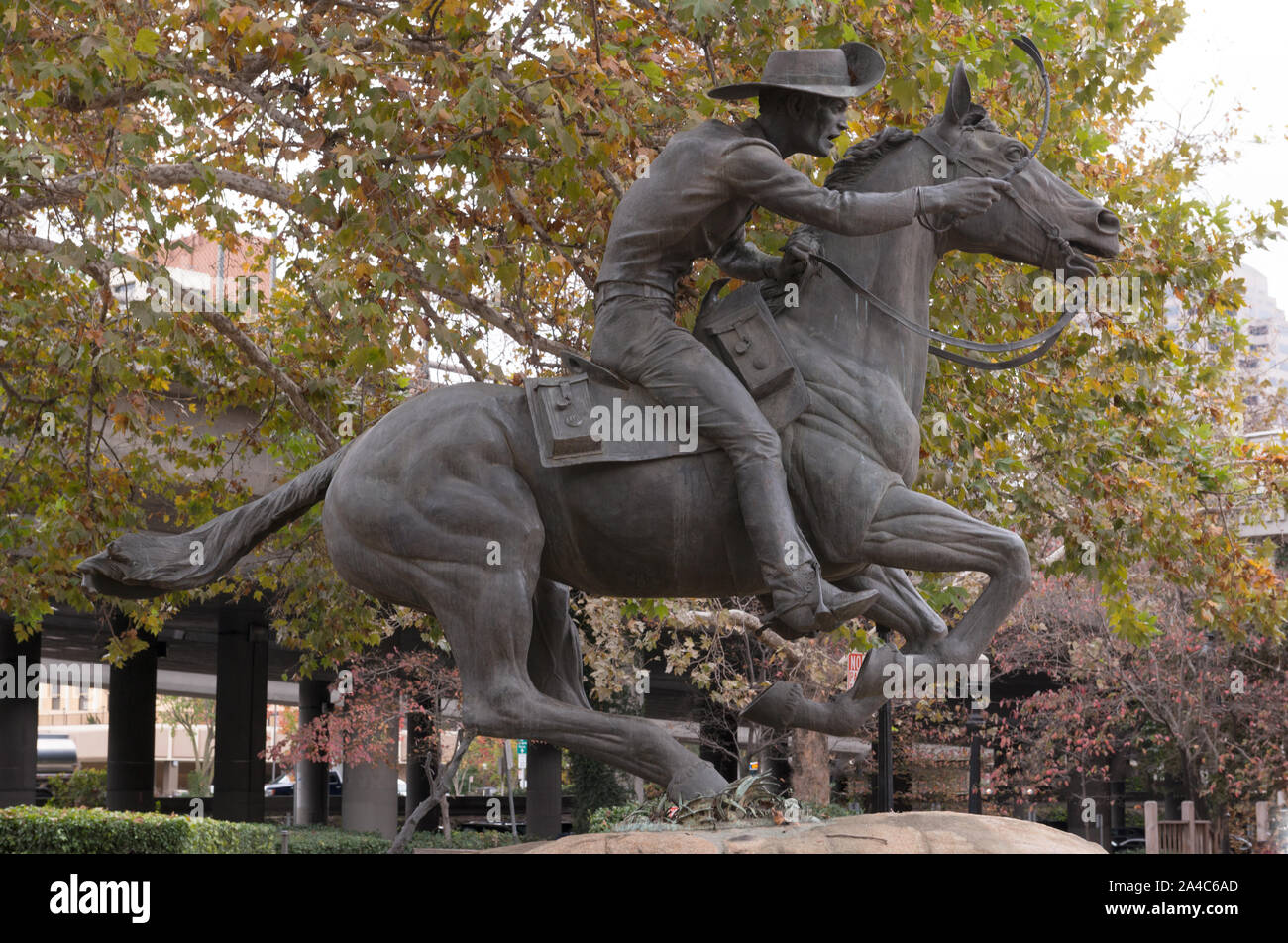 The Pony Express statue is made by sculptor Thomas Holland in Old Sacramento,  California Stock Photo - Alamy