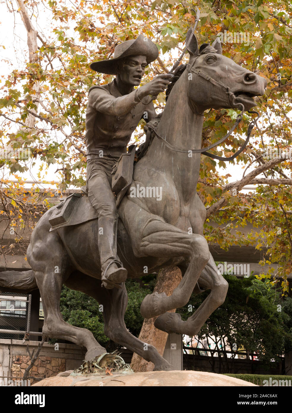 The Pony Express statue is made by sculptor Thomas Holland in Old ...