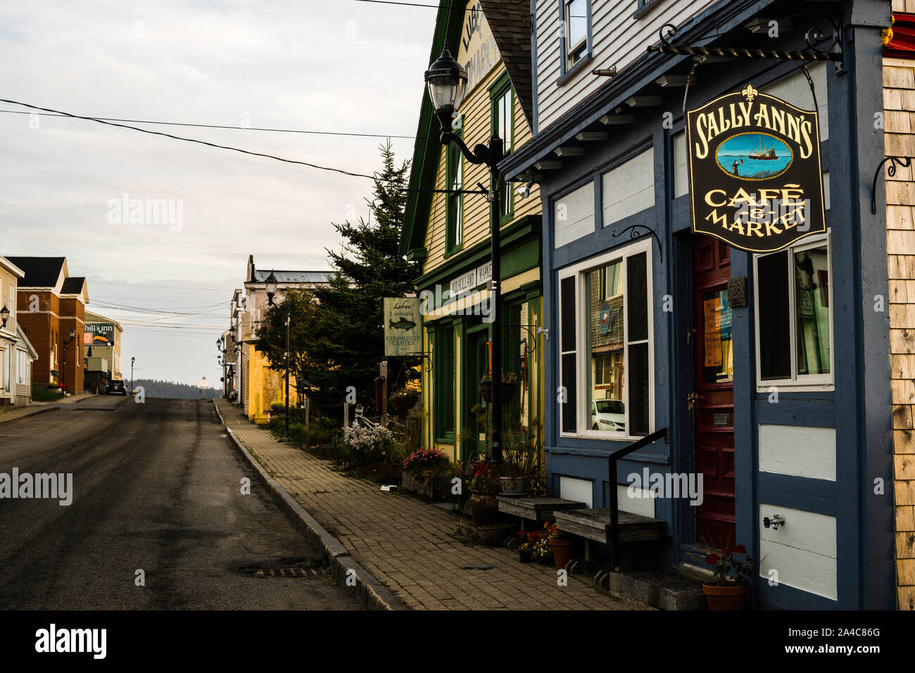 Water Street Shops Lubec, Maine, USA Stock Photo Alamy