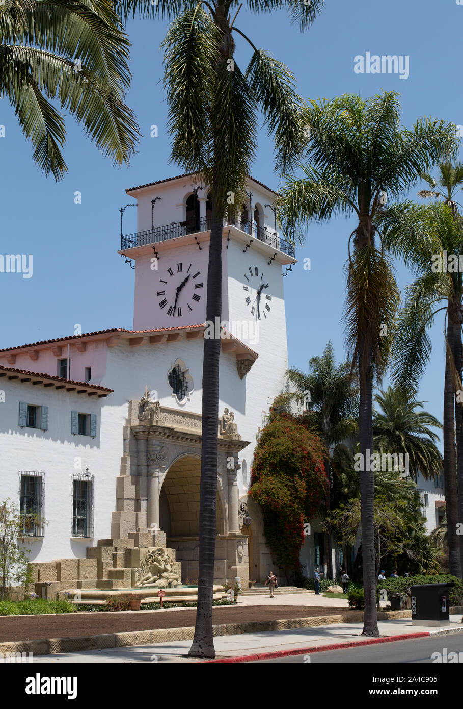 The Santa Barbara County Courthouse, Santa Barbara, California Stock