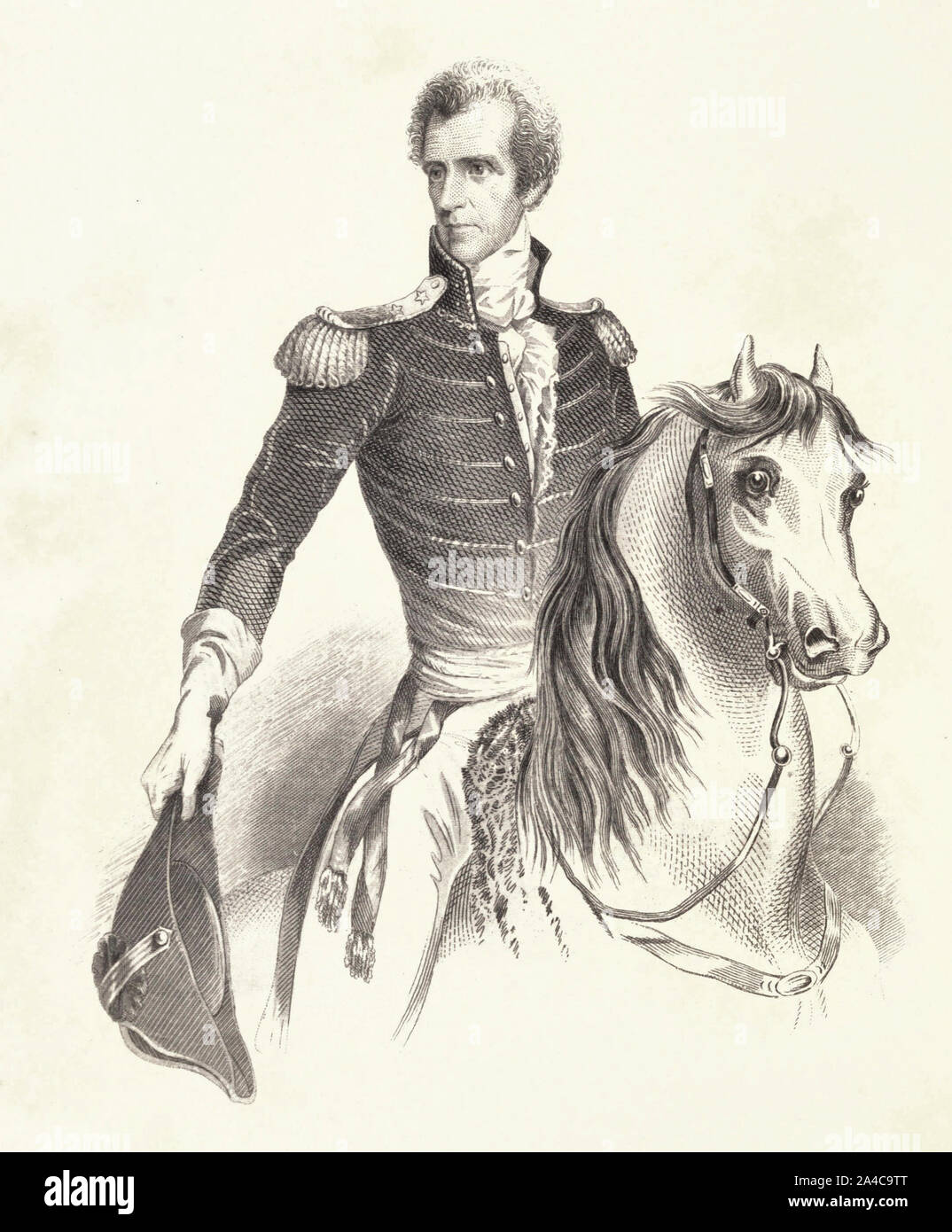 Equestrian Portrait of Andrew Jackson Stock Photo