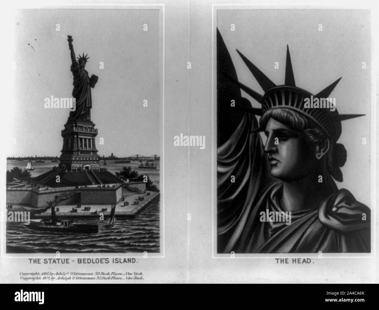 The Statue of Liberty. 2 pictures 1. The statue Bedloe's Island