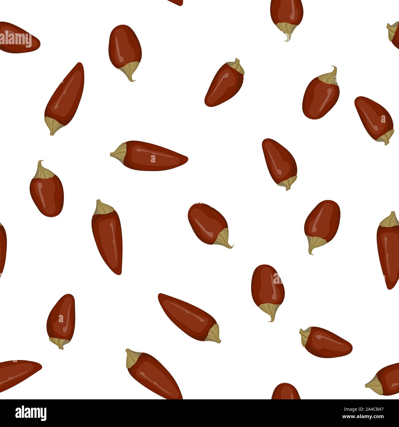 Red jalapeno chillies. Vector illustration. Spicy vegetable. Seamless ...