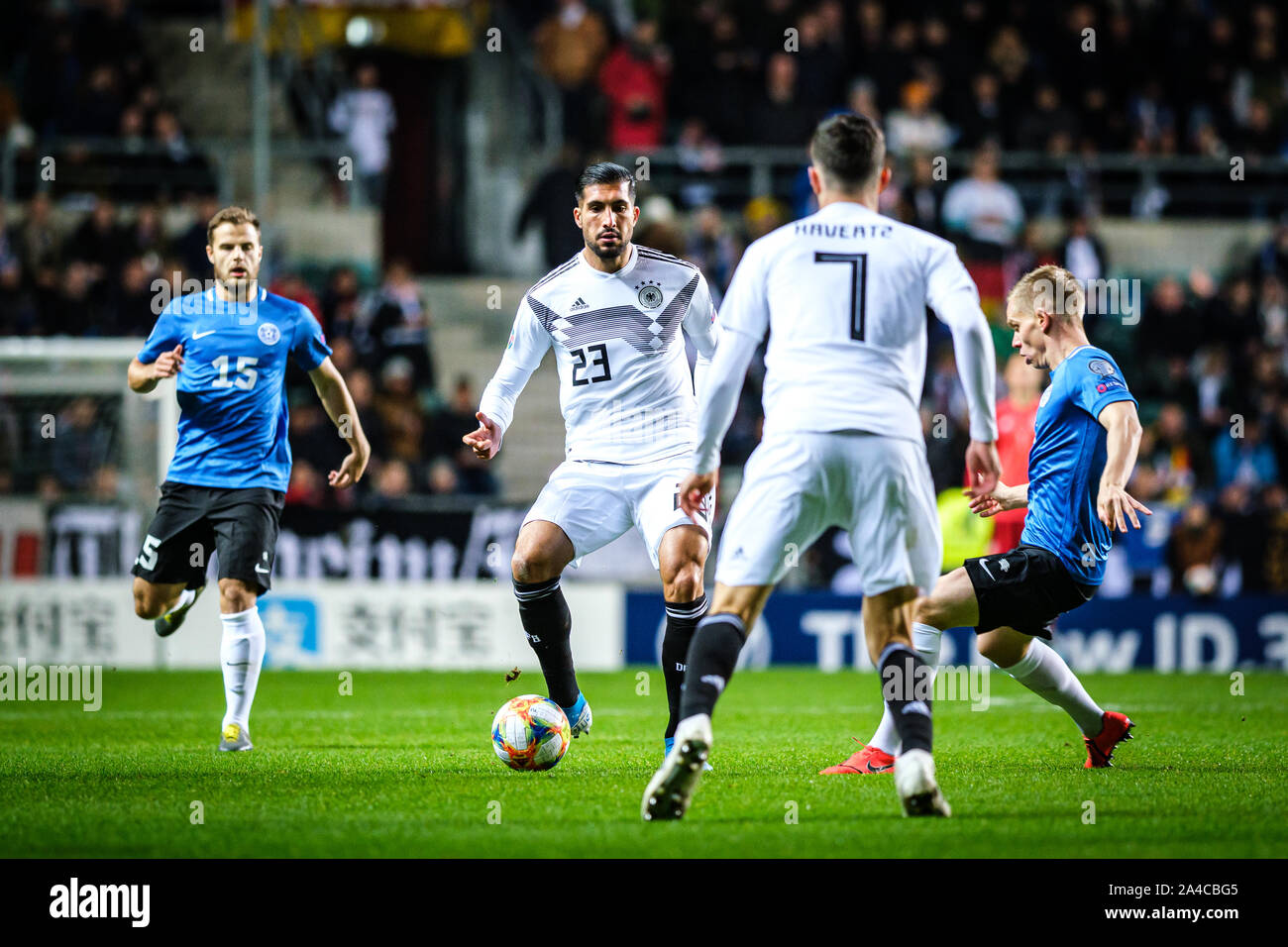 Tallinn, Estonia. 13th Oct, 2019. Emre Can (23) of Germany in action during the Euro 2020 qualifiers game between Estonia and Germany at A. le Coq Arena.(Final score: Estonia 0-3 Germany) Credit: SOPA Images Limited/Alamy Live News Stock Photo