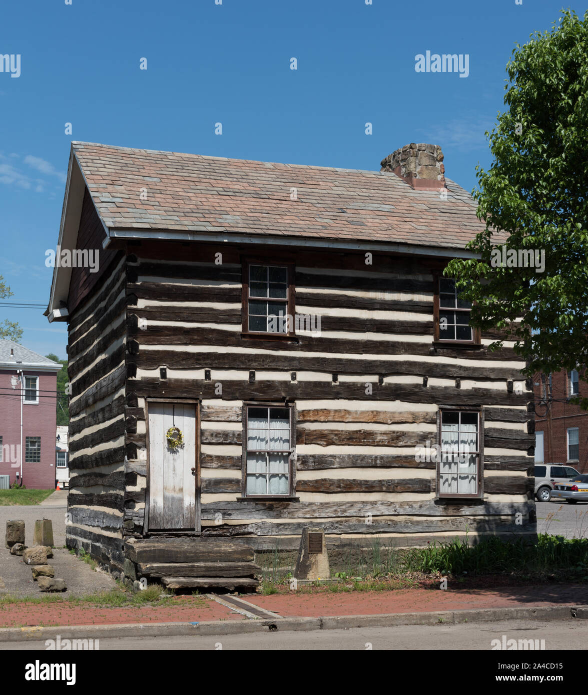 The Wells Log House, built in 1788 by Alexander Wells on Washington