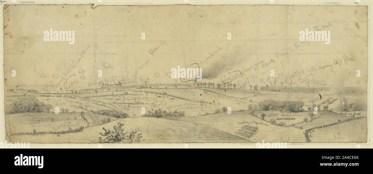 The battle of Antietam or Sharpsburg / E.F. Stock Photo