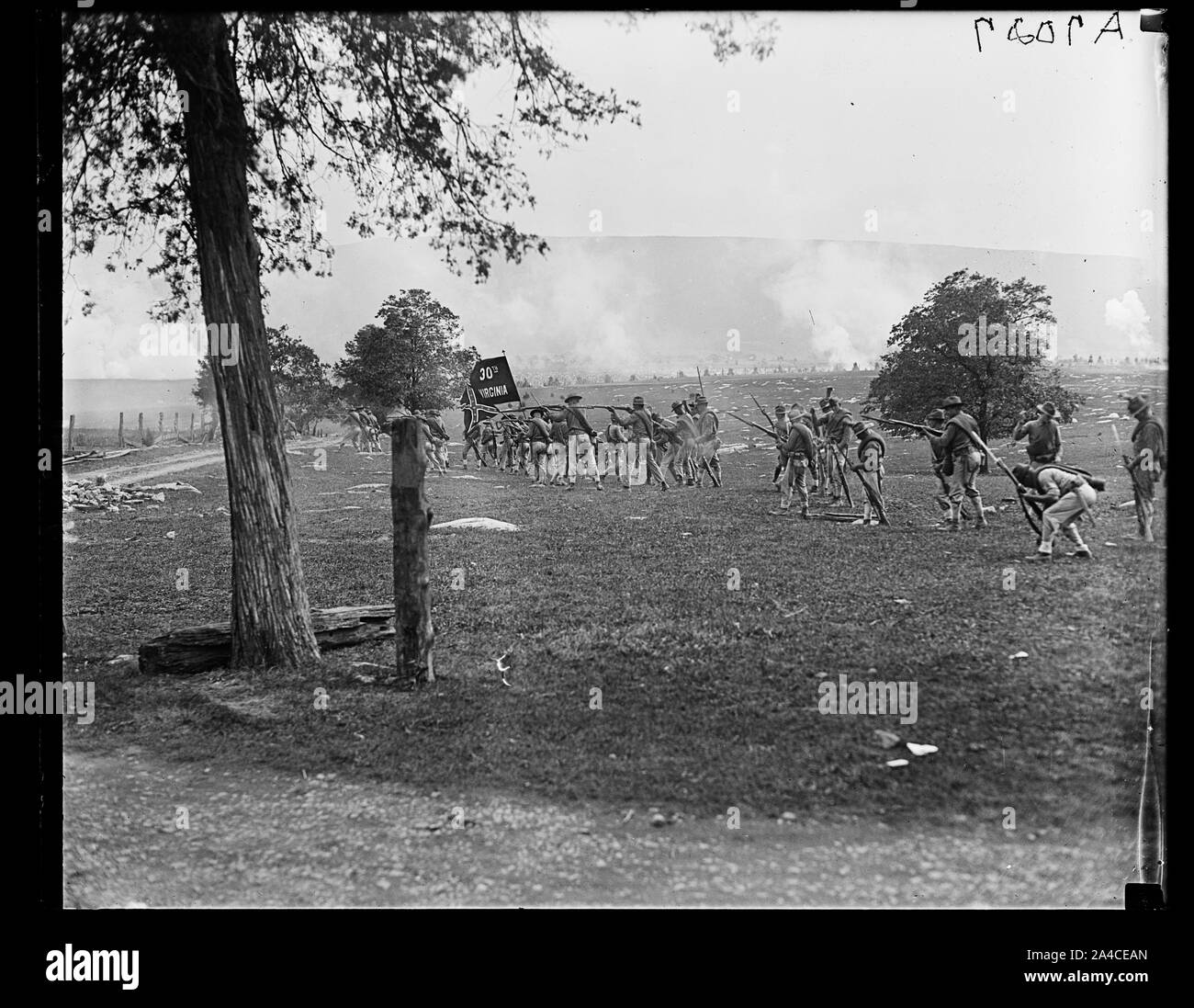 The battle of New Market, Va., 1864 re-enacted by [...] and Va. Mil. Inst. Stock Photo
