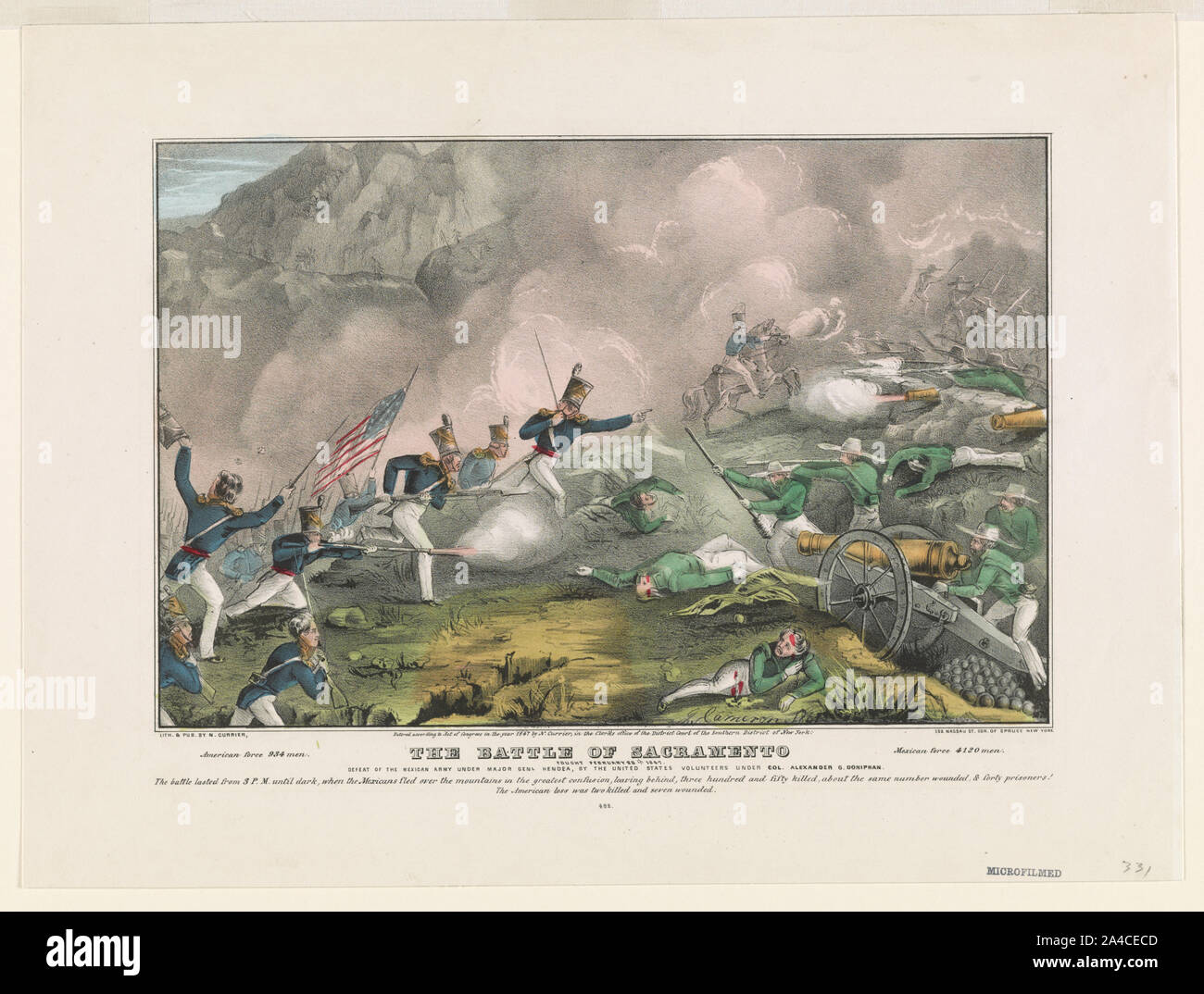The battle of Sacramento: fought February 28th 1847 Stock Photo - Alamy