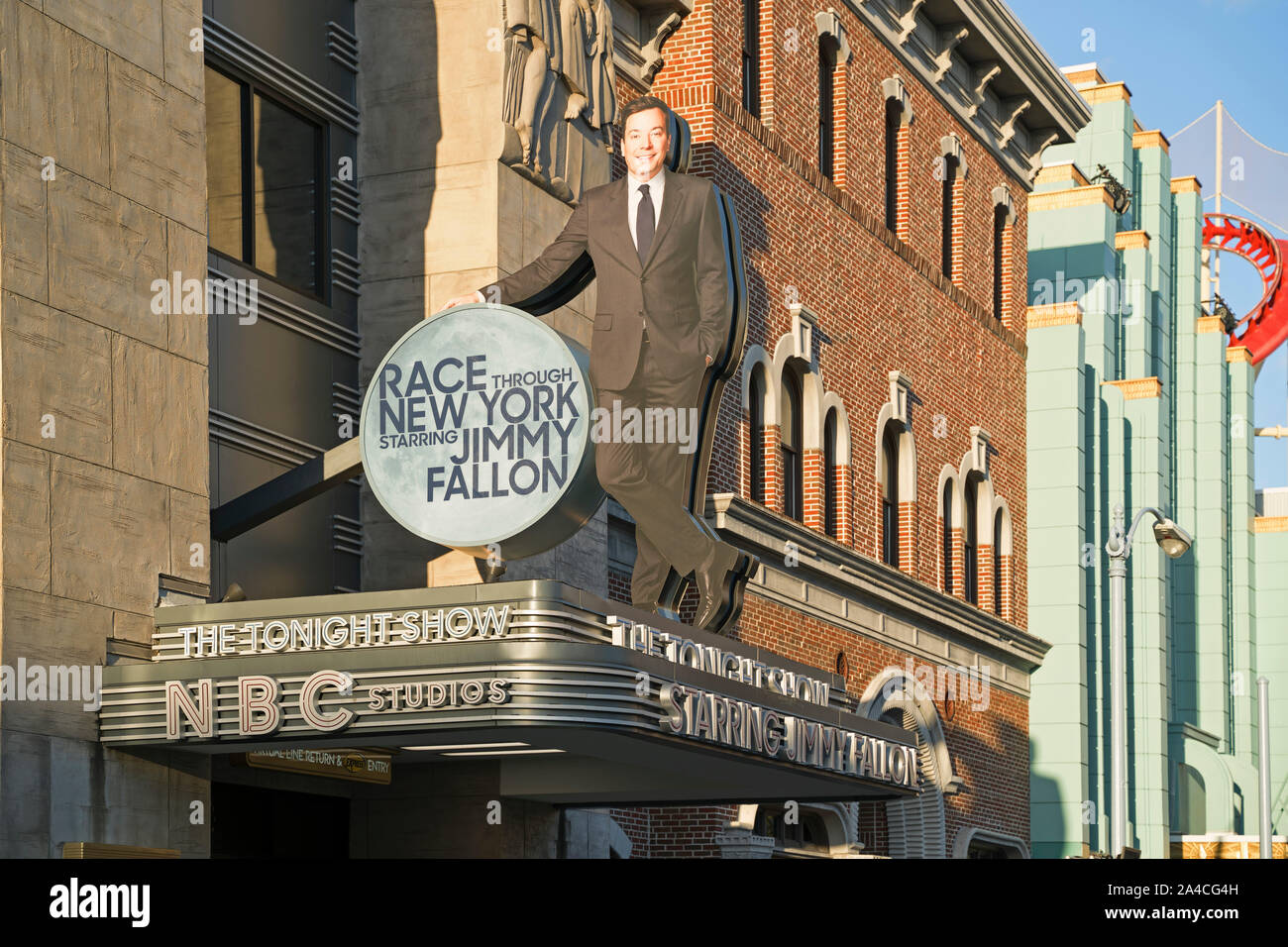Jimmy Fallon's Race Through New York Ride, The Tonight Show NBC Studios, Universal Studios Resort, Orlando, Florida, USA Stock Photo