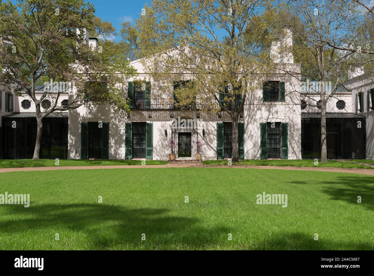 The estate house of the Bayou Bend Collection and Gardens in the River