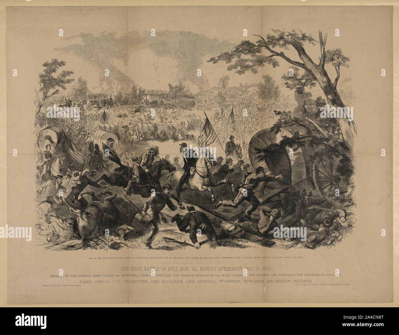 The  first Battle of Bull Run, Va., Sunday afternoon, July 21, 1861 Stock Photo