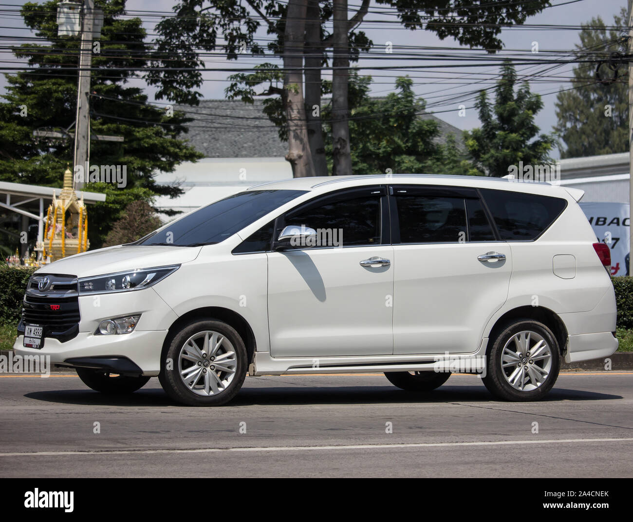 Chiangmai Thailand October 1 2019 White New Toyota Innova