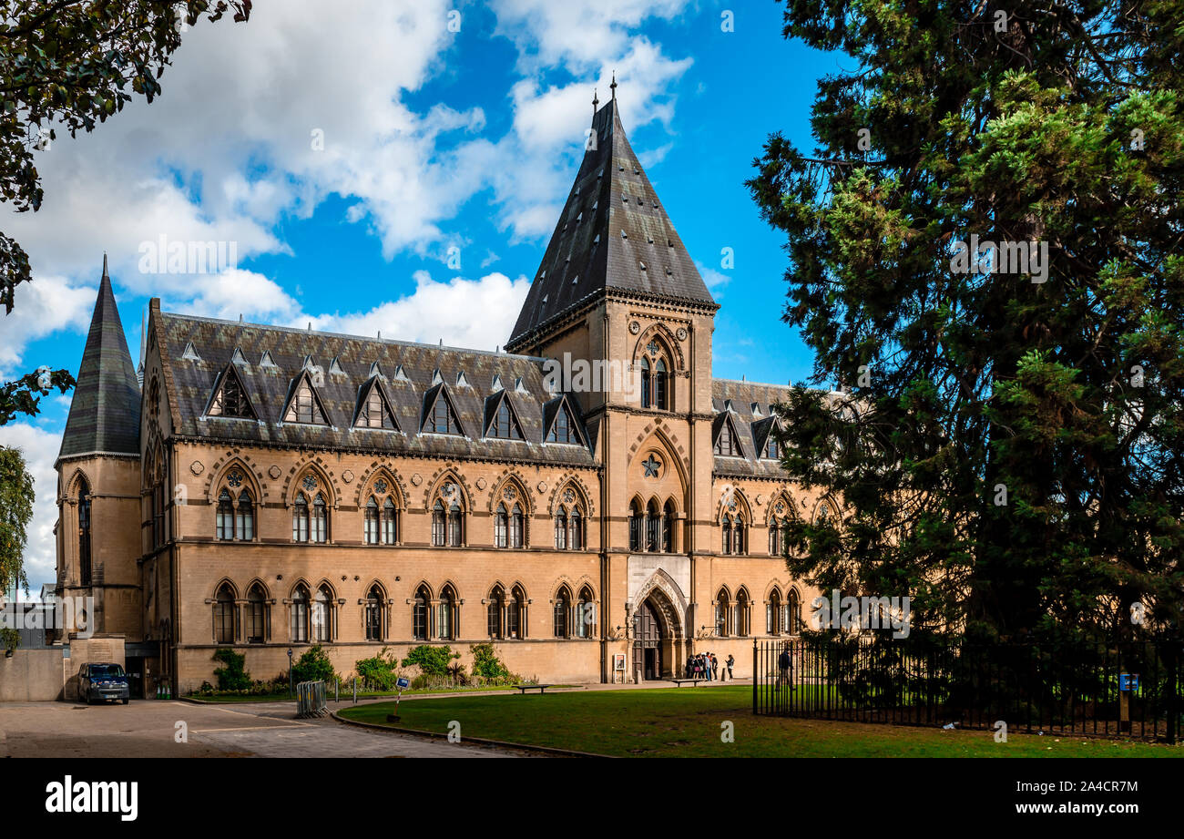 Front view of the Oxford University Museum of Natural History (or OUMNH), located on Parks Road, in Oxford, UK. It was built in 1860. Stock Photo
