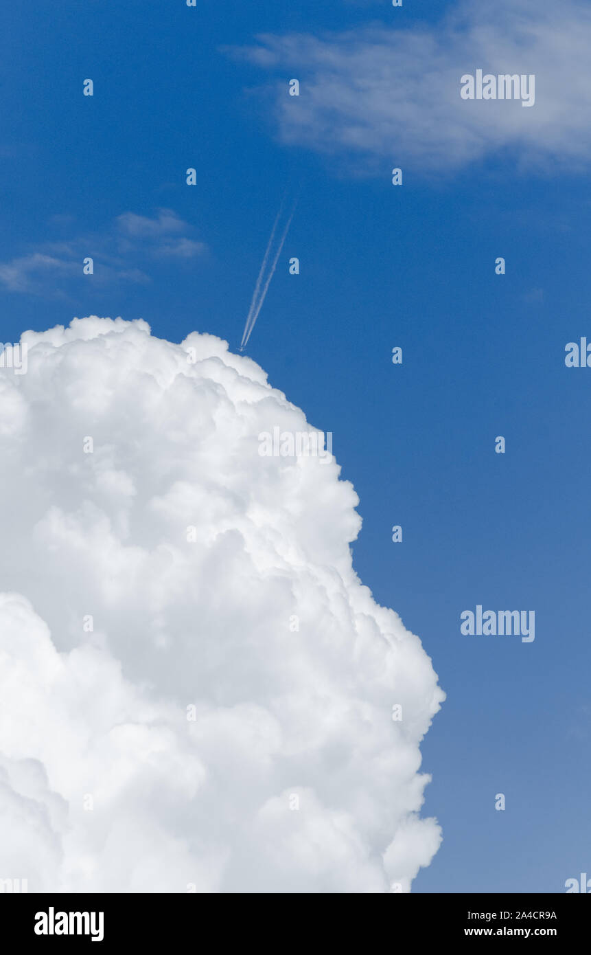 Cloudscape, Cumulus, Cumulonimbus against blue sky Stock Photo