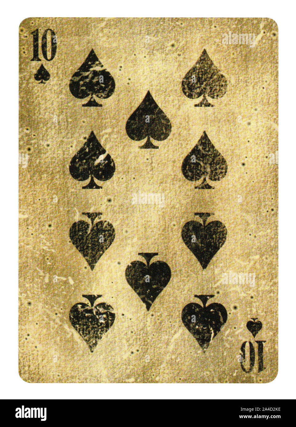 Ten of Spades playing card isolated on white Stock Photo Alamy