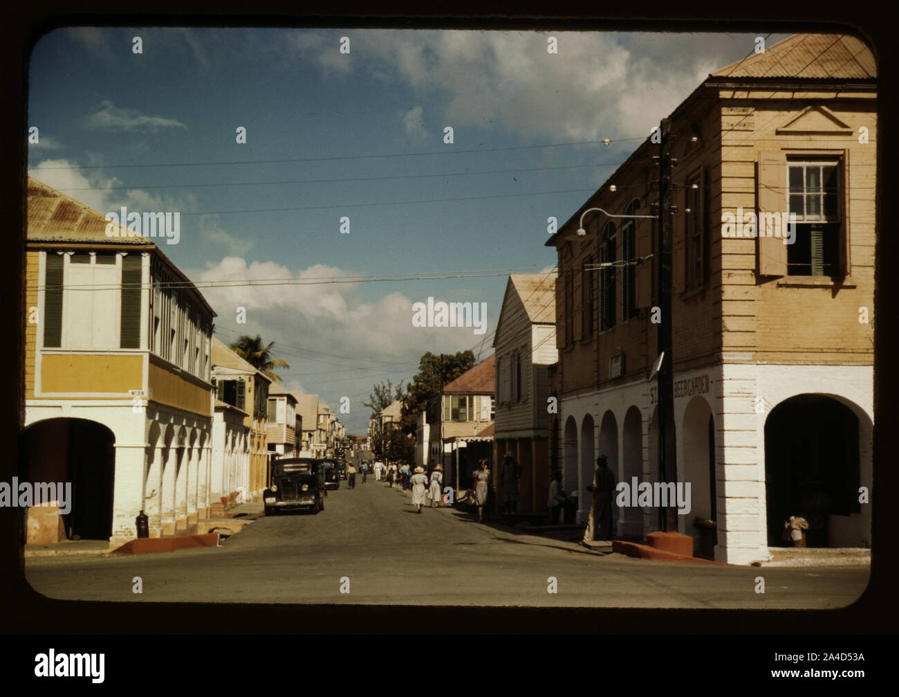 The main shopping street, Christiansted, Saint Croix, Virgin Islands