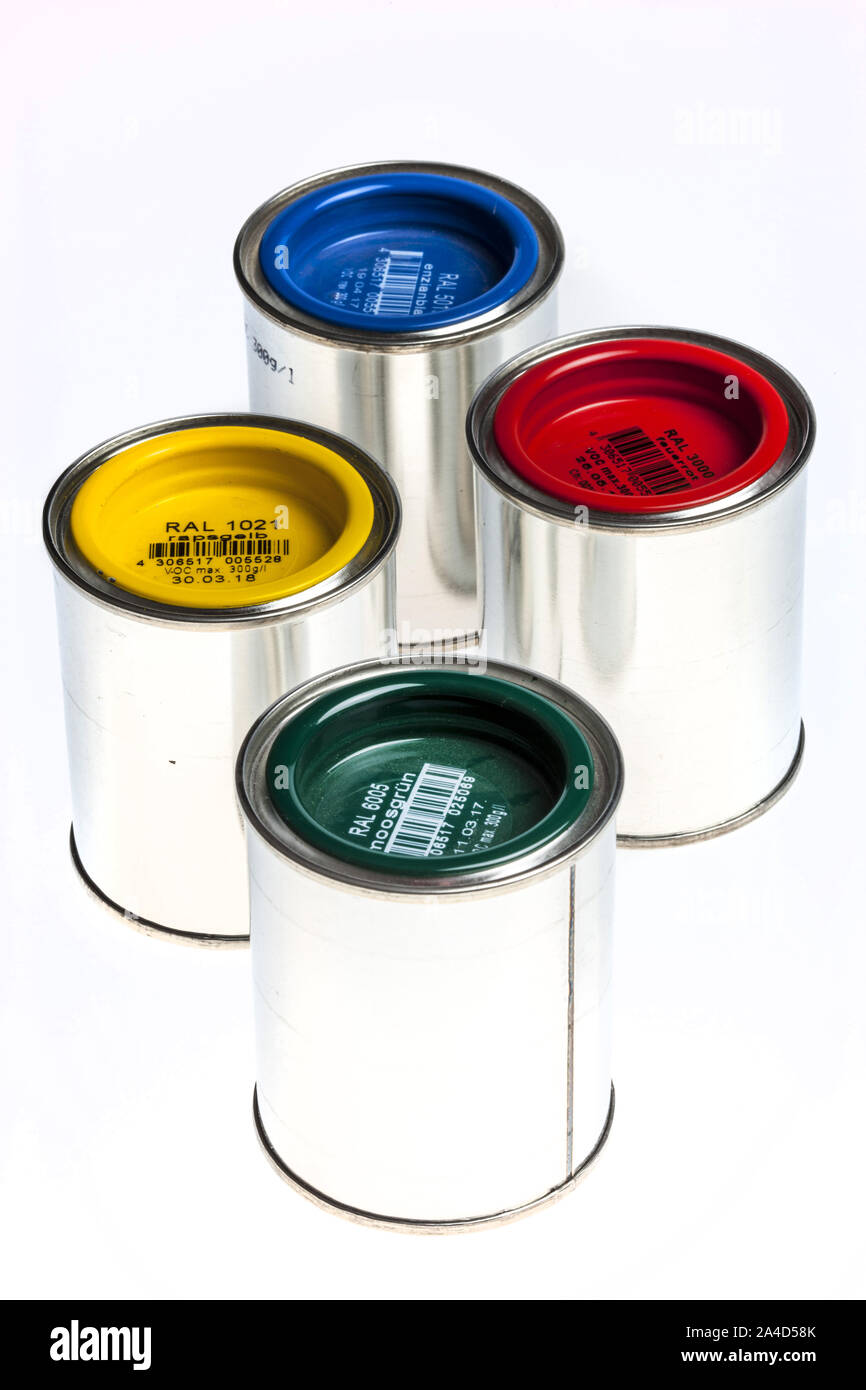 Painting paints, in metal cans, synthetic resin paints, various paints