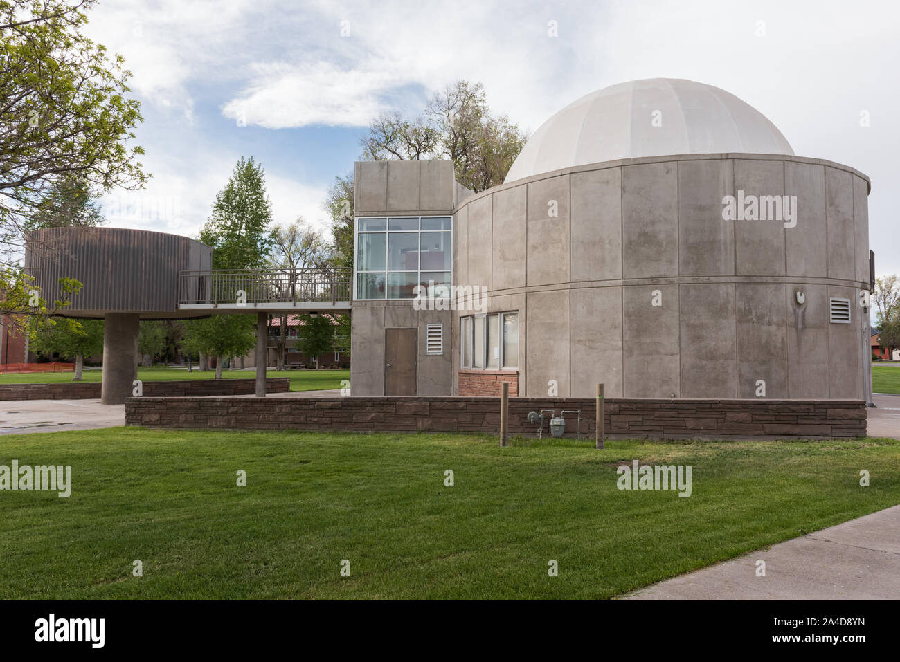 The  observatory at Adams State University, founded in 1921 as a normal school (or teachers' college) in Alamosa, Colorado Stock Photo