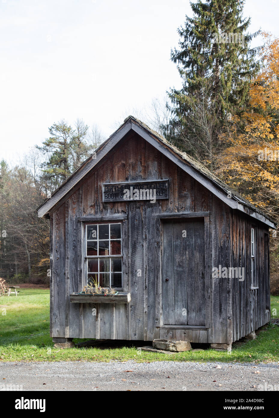 The old Gottleib Daetwyler boot and shoemaker's cabin in tiny Helvetia