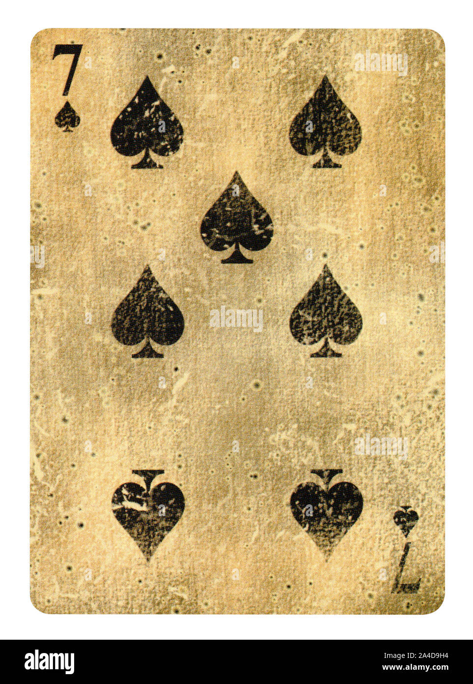 Seven of Spades playing card isolated on white Stock Photo Alamy