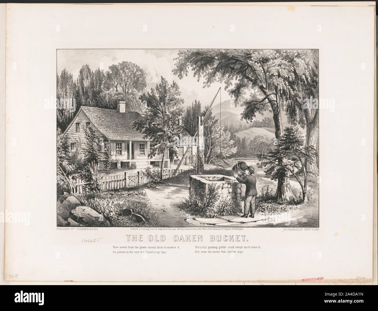 The old oaken bucket Stock Photo Alamy