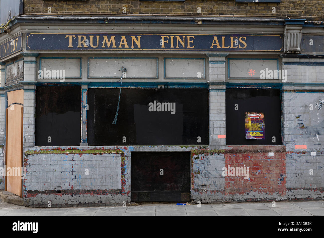 The Flying Scud, derelict public house 137 Hackney Road, Shoreditch