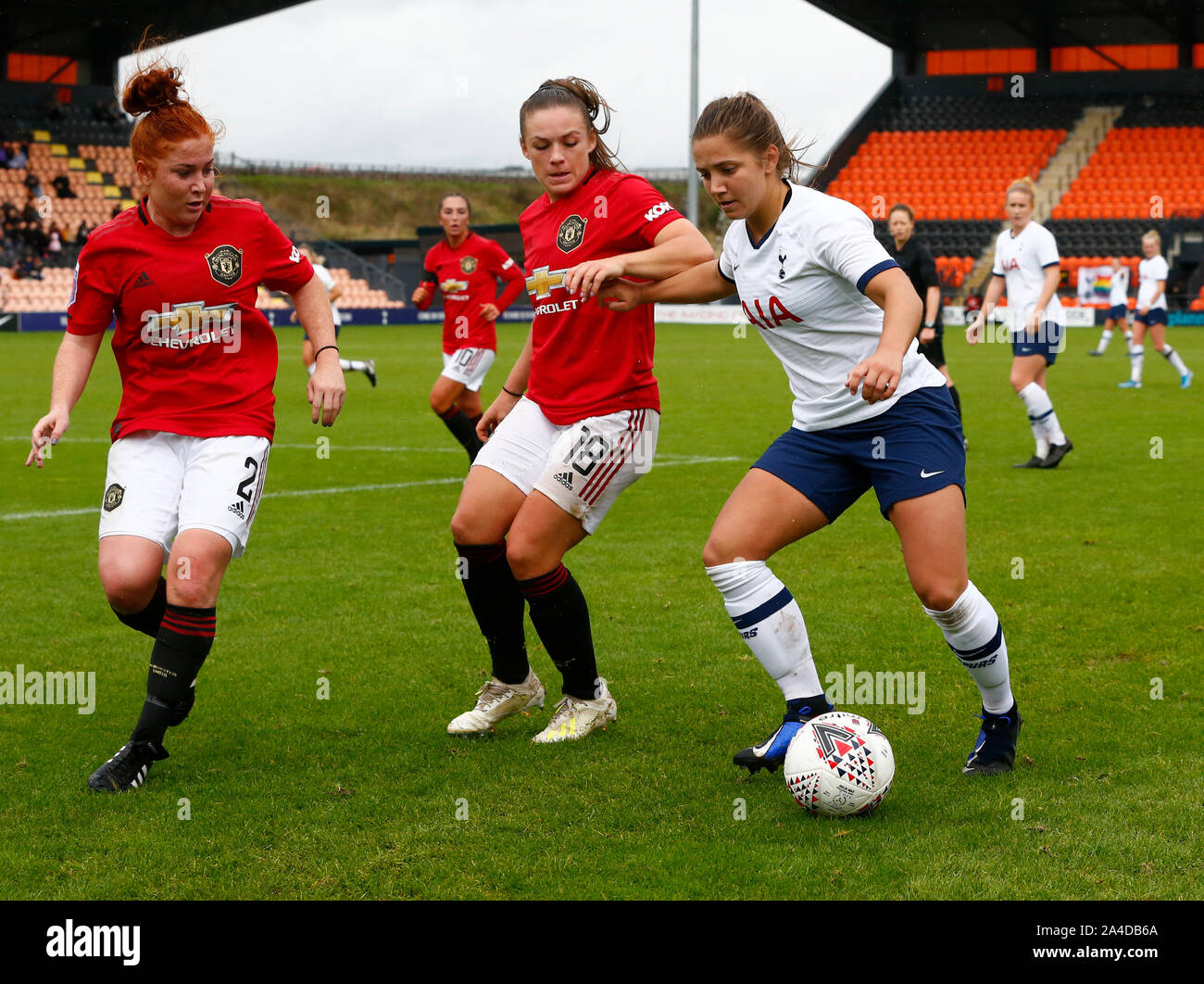 London United Kingdom October 13 L R Martha Harris Of Manchester United Women Kit Graham Of Tottenham Hotspur Ladies During Barclays Fa Women S Su Stock Photo Alamy