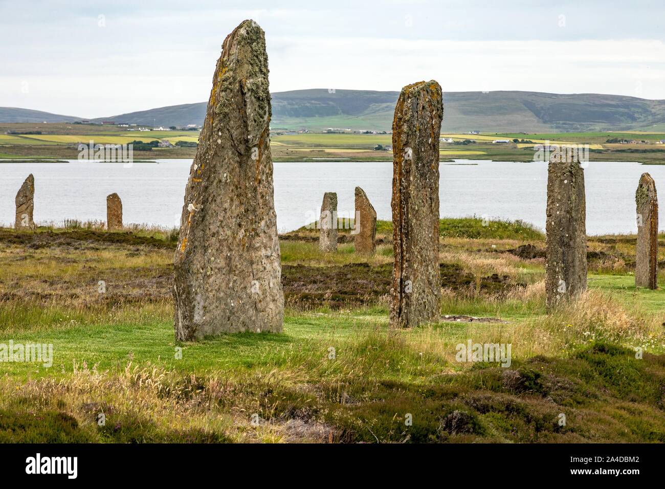 THE RING OF BRODGAR, MYSTERIOUS MEGALITHIC STONE CIRCLE MEASURING 104  METRES IN DIAMETER, STROMNESS, ORKNEY ISLANDS, SCOTLAND, UNITED KINGDOM,  EUROPE Stock Photo - Alamy