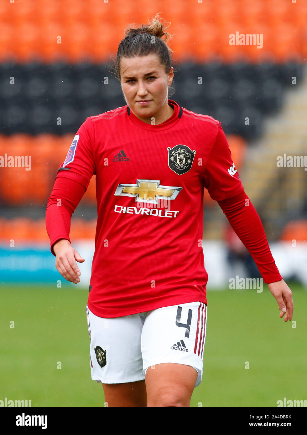 LONDON, UNITED KINGDOM OCTOBER 13. Amy Turner of Manchester United Women  during Barclays FA Women's Super League between Tottenham Hotspur and Manche Stock Photo