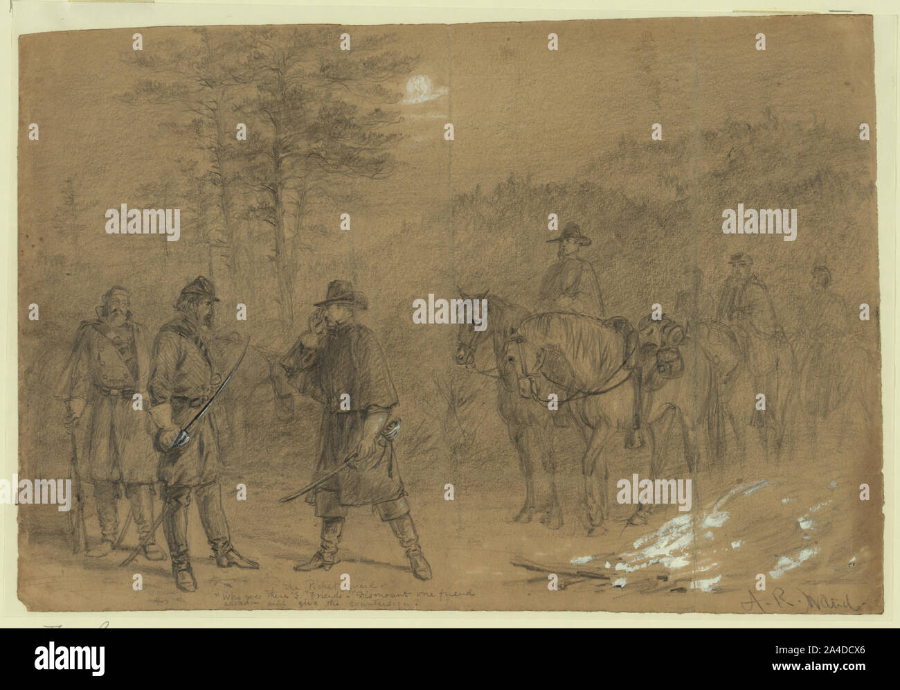 The picket guard. Who goes there Stock Photo Alamy