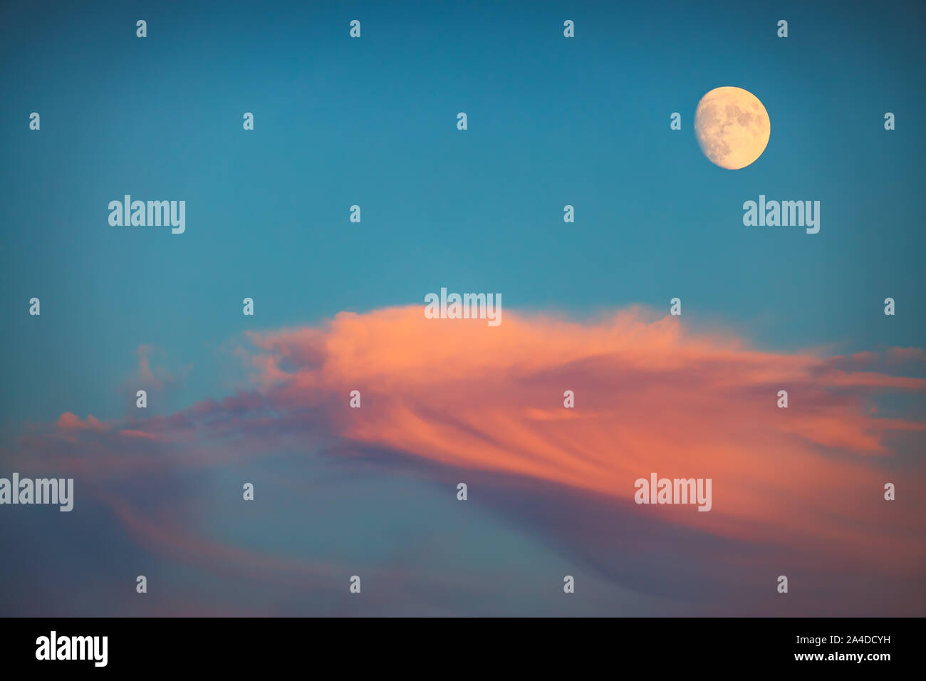 Night sky with moon and clouds Stock Photo - Alamy