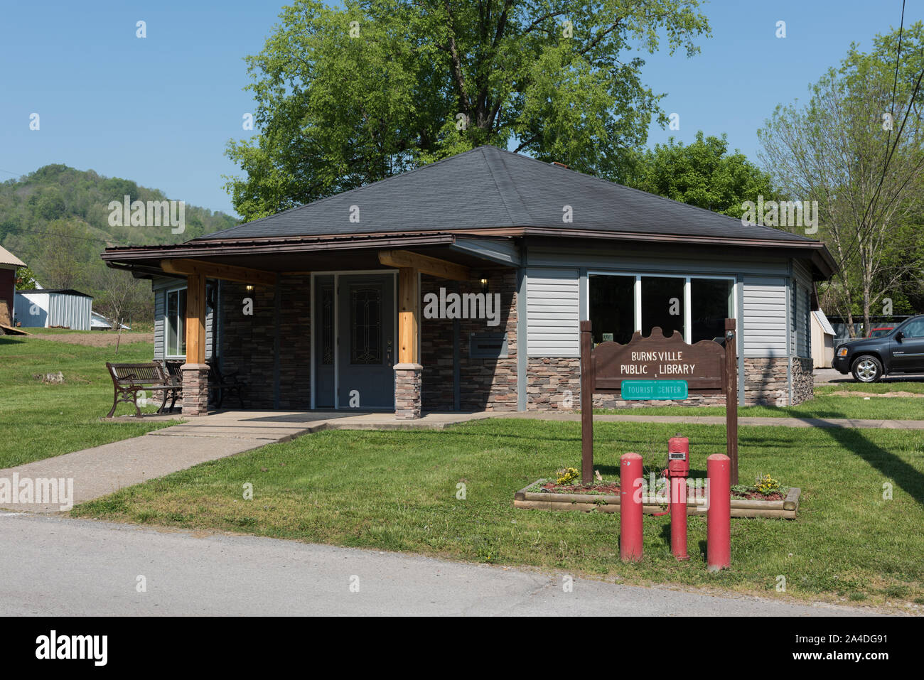 The public library in Burnsville, West Virginia Stock Photo Alamy