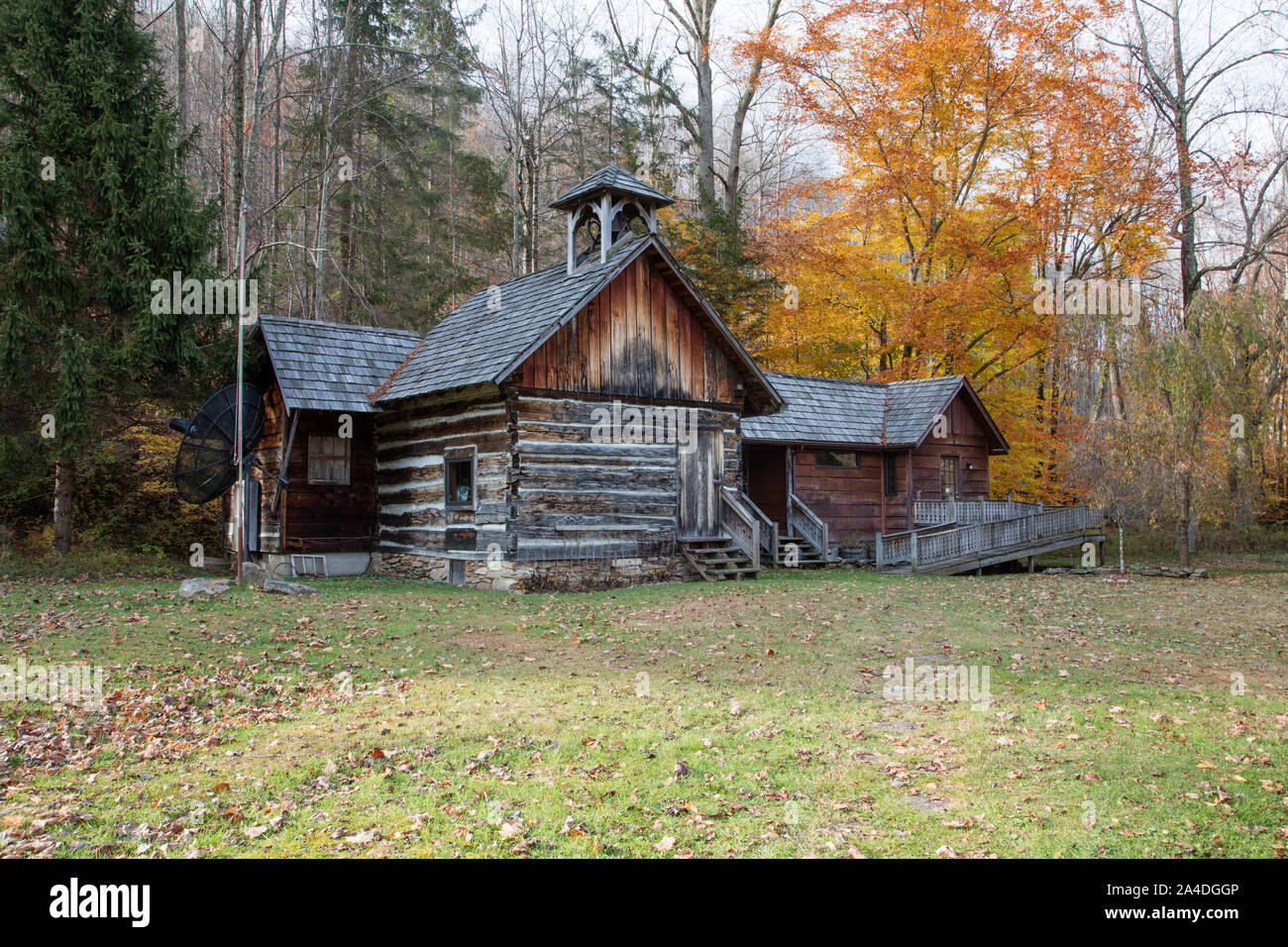 The public library in tiny Helvetia, once a Swiss colony in Randolph