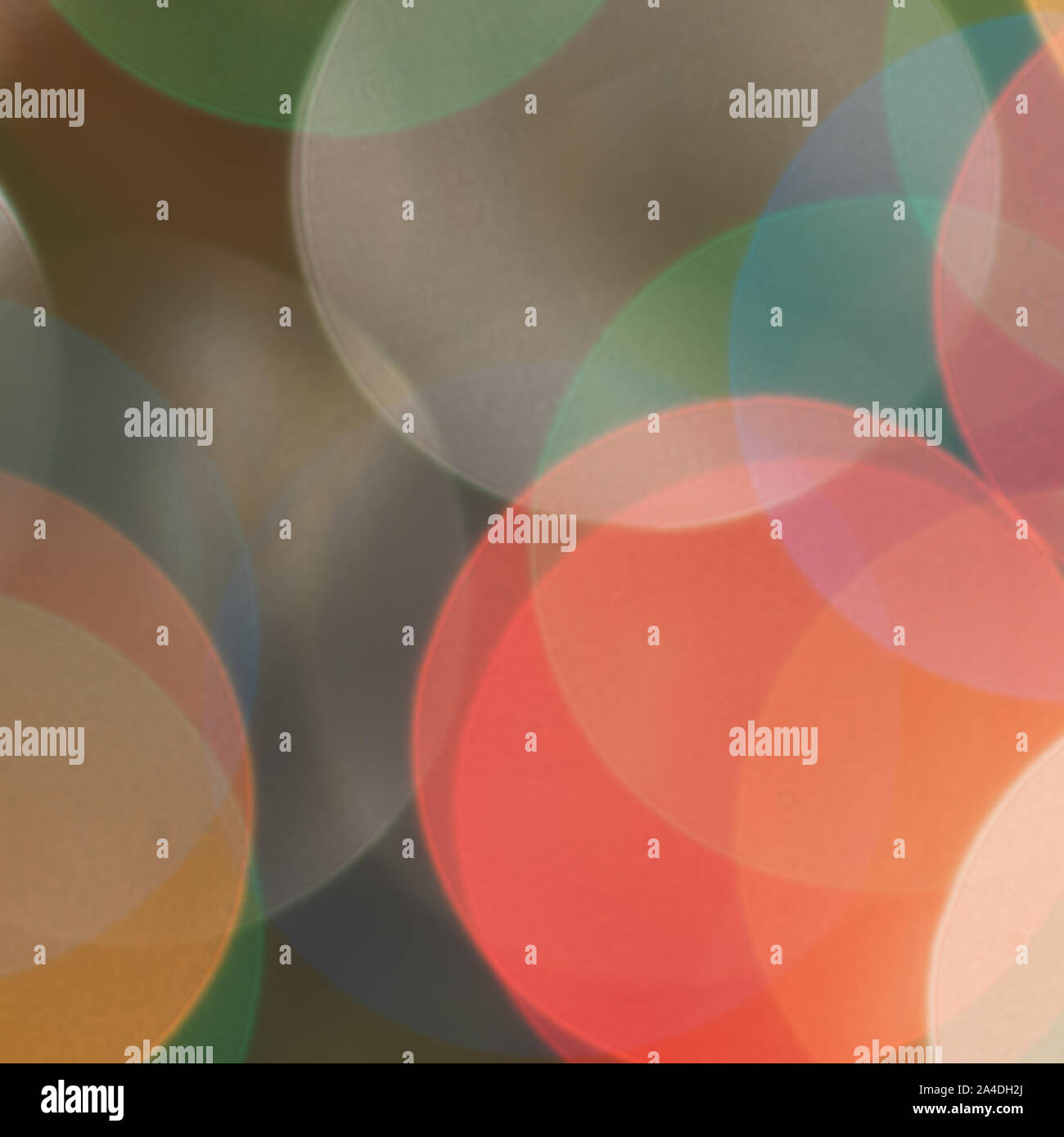 Colourful festive multi-colored circles . Defocused abstract multicolored bokeh lights background Stock Photo