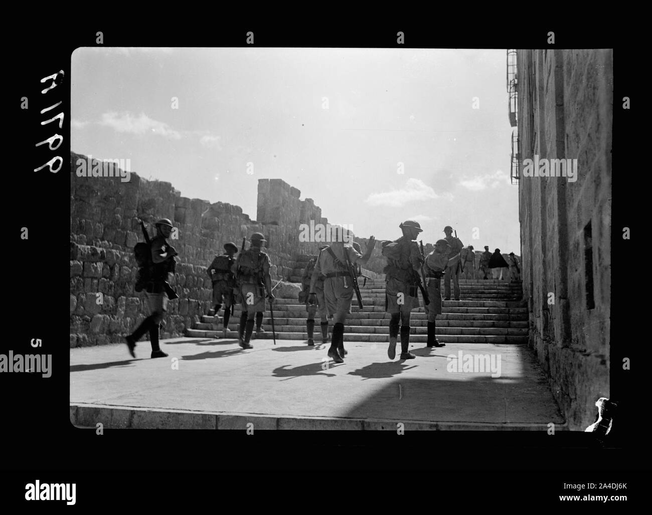 The raising of the siege of Jerusalem. Typical scene of troops in Old ...
