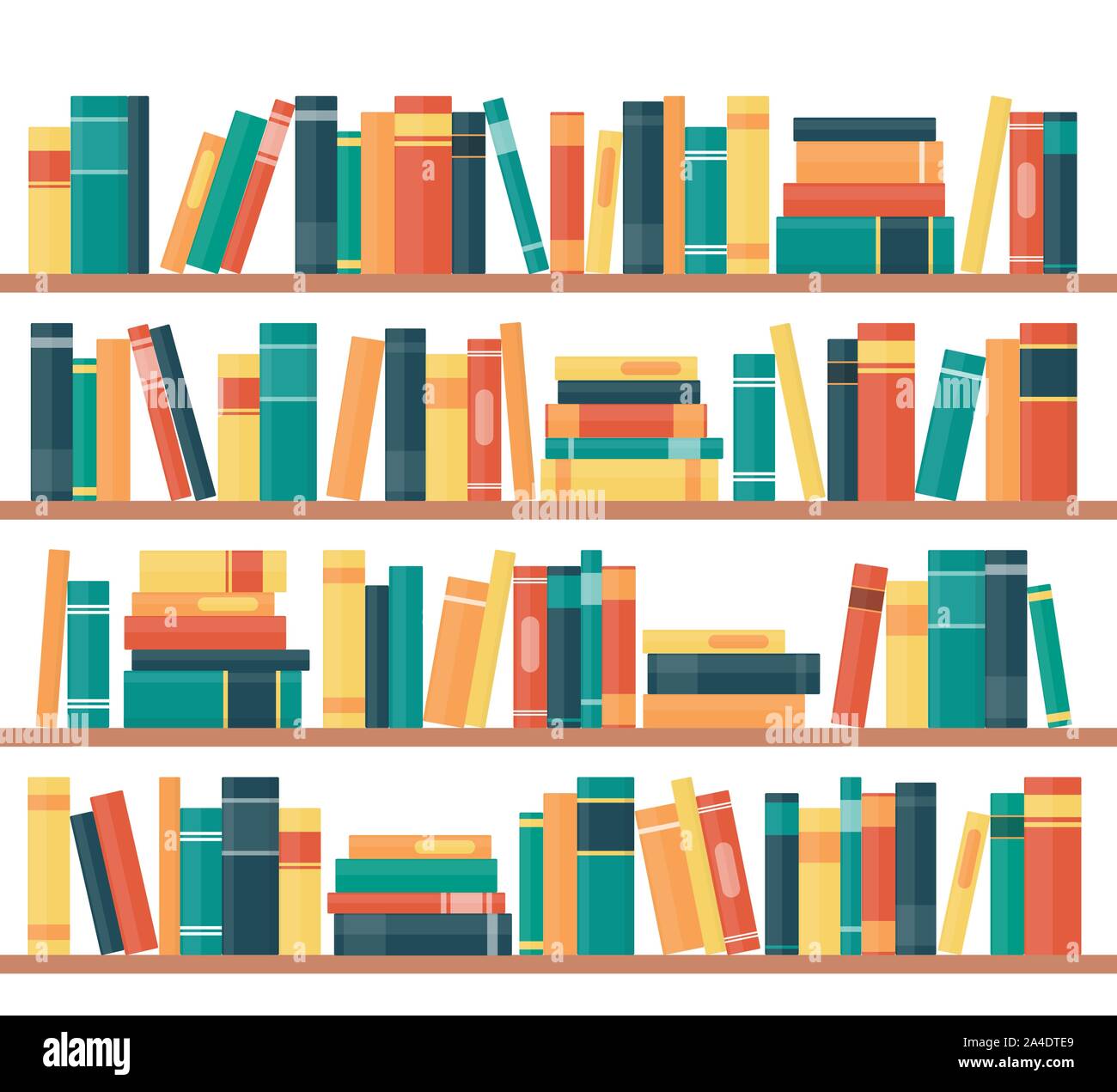 Library shelf book vector hires stock photography and images Alamy