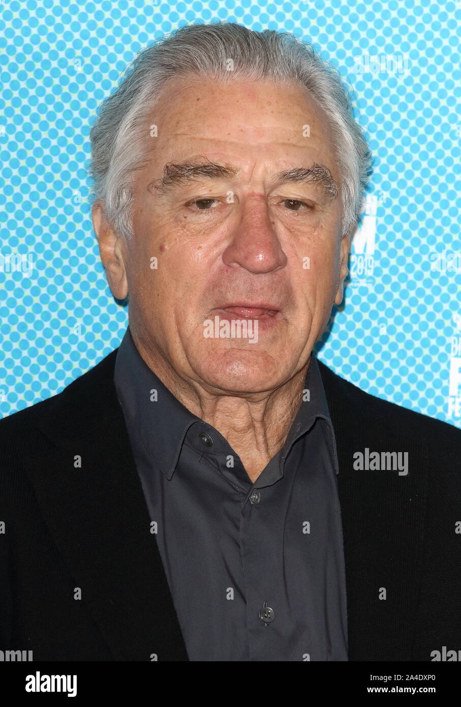 Robert De Niro attends The Irishman Photocall during the 63rd BFI London Film Festival at The Mayfair Hotel in London. Stock Photo