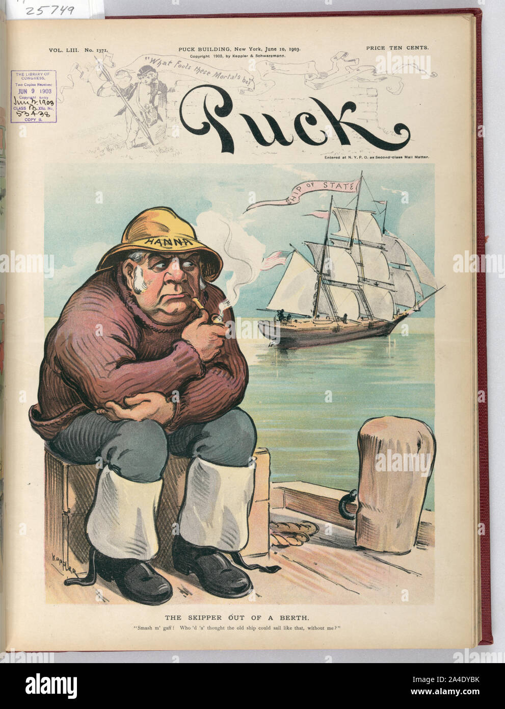 The skipper out of a berth / Keppler. Stock Photo